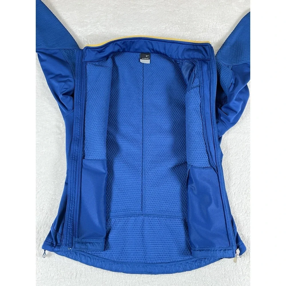 Nike Sphere Pro Royal Blue Full Zip Soft Shell Jacket Womens Sz Lg 12-14 Running